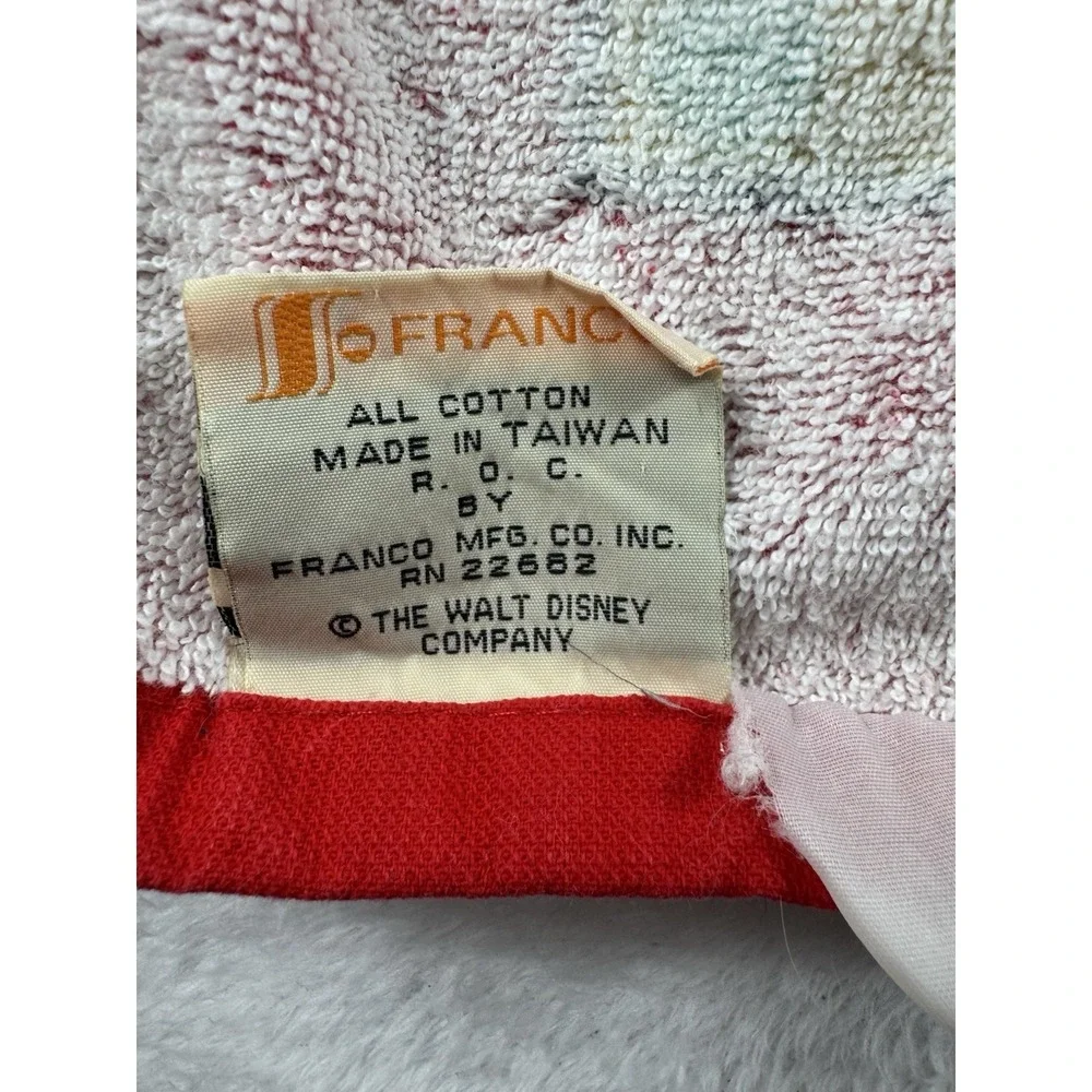 Vintage‎ Mickey Mouse Disney Bath Towel Set Franco Hand Towel & Wash Rag 6 Piece
